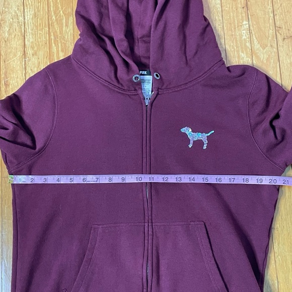 VICTORIA SECRET PINK BURGUNDY SEQUIN LARGE - Picture 4 of 6